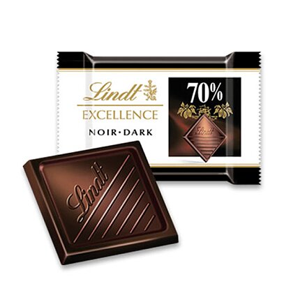 Čokoláda ke kávě Lindt Excellence Mini 70% Cocoa 200x5,5g